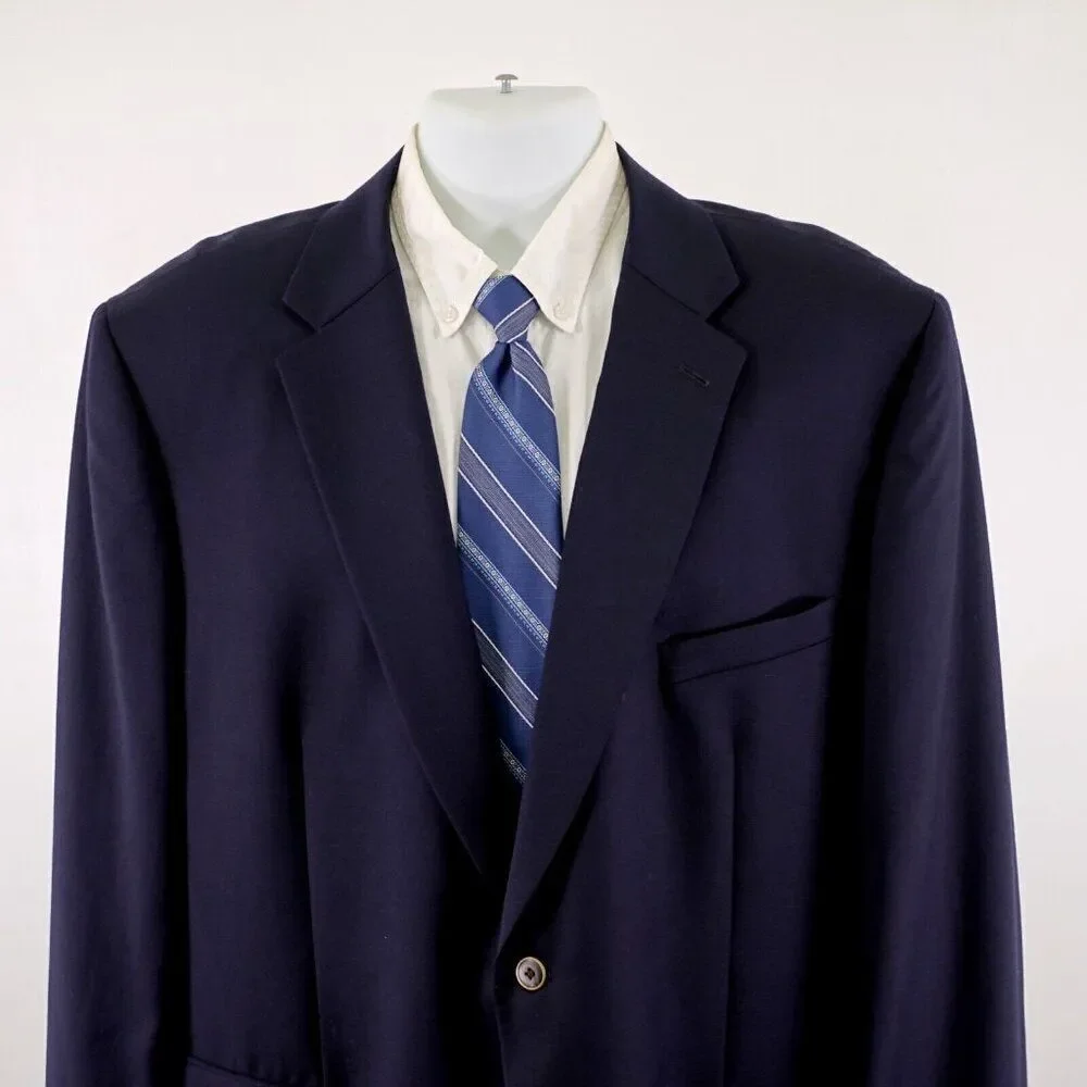 Joseph & Feiss Gold Blue Wool 48L Or Slim 50L 2 Button Suit Jacket‎ / Blazer